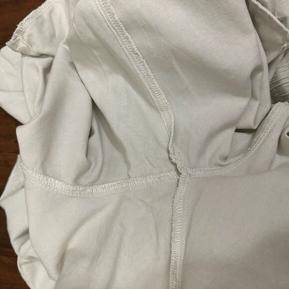 DANDY DEL MAR Linen-Blend Pants Vintage Ivory Brisa Summer Beach - Picture 8 of 15